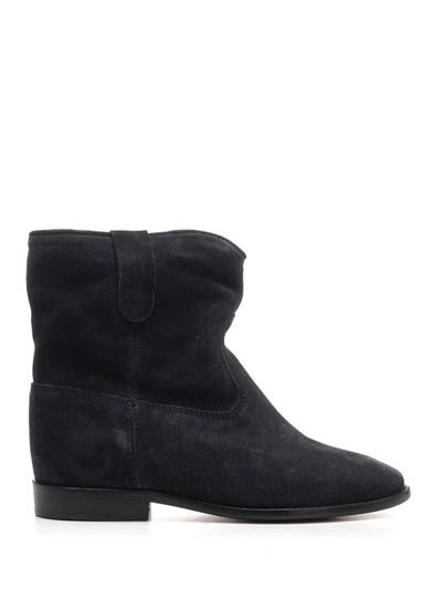 Shop Isabel Marant Crisi Ankle Boots In Navy