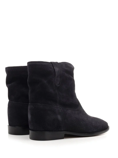 Shop Isabel Marant Crisi Ankle Boots In Navy