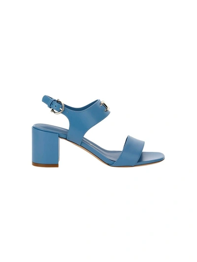 Shop Ferragamo Salvatore  Gancini Sandals In Blue