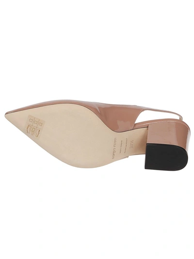 Shop Sergio Rossi Slingback Pointed In Brown