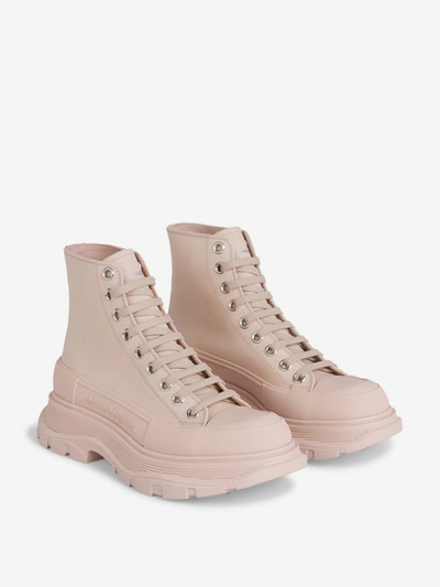 Shop Alexander Mcqueen Tread Slick Boots In Pink