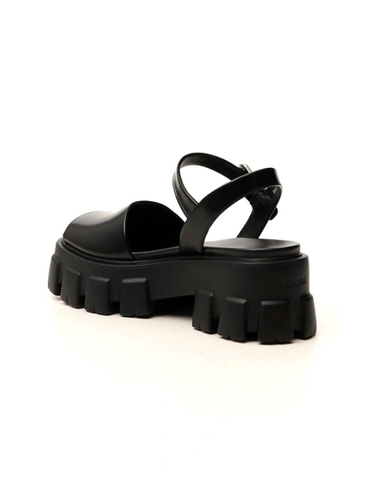 Shop Prada Chunky Sole Platform Sandals In Black