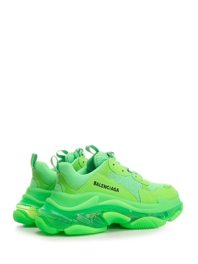 Shop Balenciaga Triple S Sneakers In Green