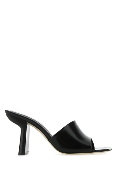 Shop By Far Liliana Heeled Mules In Black