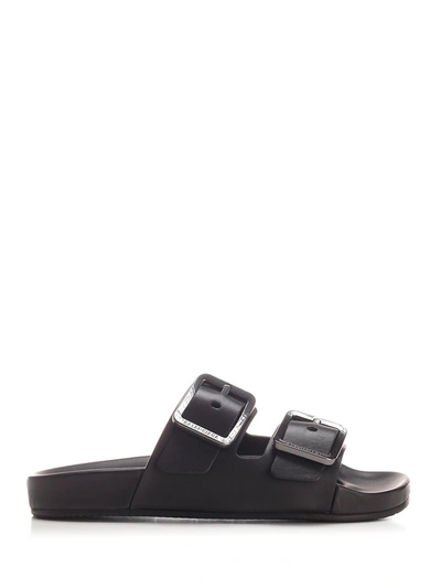 Shop Balenciaga Mallorca Strap Sandals In Black