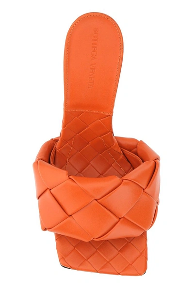 Shop Bottega Veneta Bv Lido Sandals In Orange