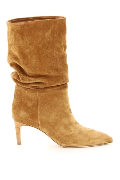 Shop Paris Texas Slouchy Suede Boots In Brown