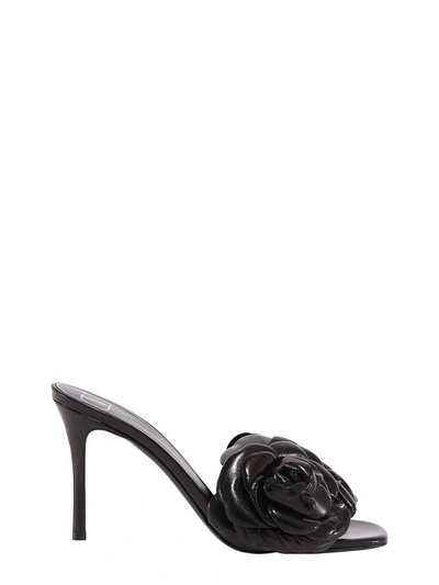 Shop Valentino Cerise Atelier 03 Rose Mules In Black