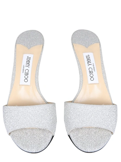 Shop Jimmy Choo Stacey Sandals In Silver