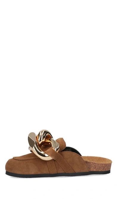 Shop Jw Anderson Chain Loafer Mules In Brown