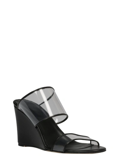 Shop Paris Texas Plexi Band Strap Wedges In Black