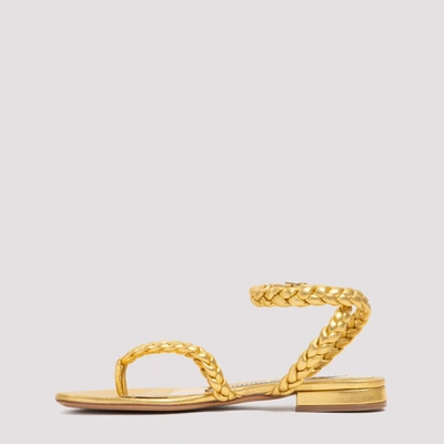 Shop Alexandre Vauthier Ines Braided Sandals In Gold