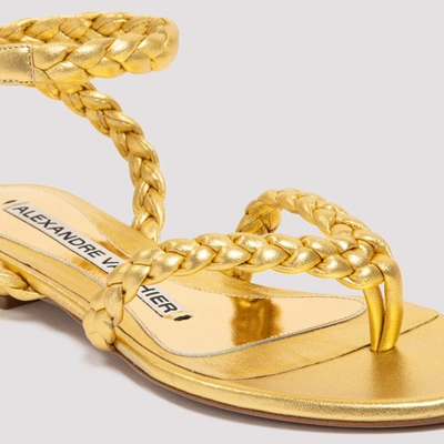 Shop Alexandre Vauthier Ines Braided Sandals In Gold
