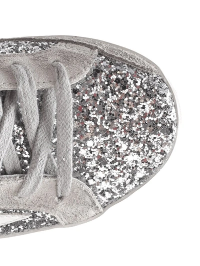 Shop Golden Goose Deluxe Brand Superstar Glitter Sneakers In Silver
