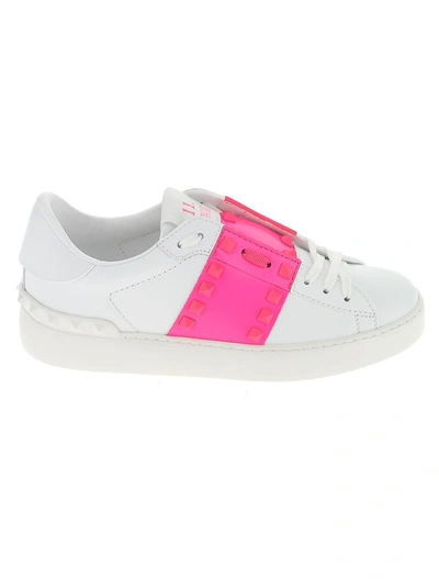 Shop Valentino Garavani Rockstud Untitled Sneakers In White