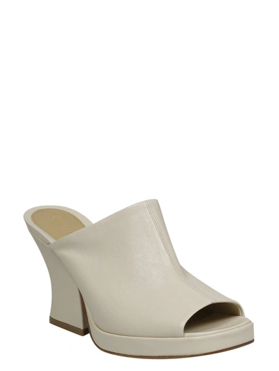 Shop Bottega Veneta Stack Mules In White