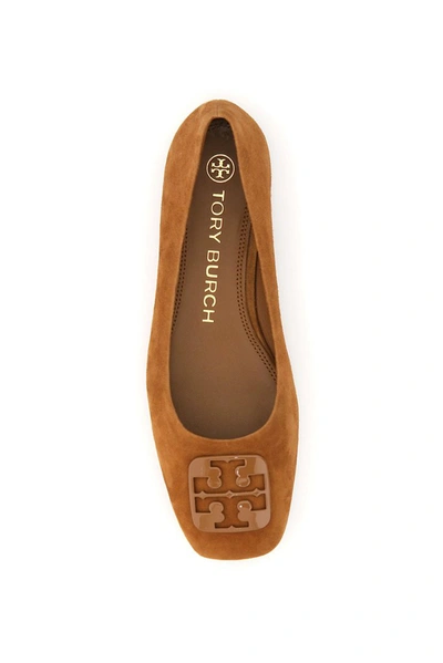 Shop Tory Burch Georgia Ballet Flats In Beige