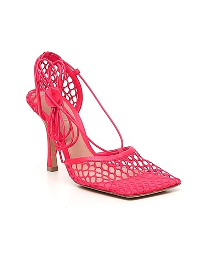 Shop Bottega Veneta Stretch Sandals In Red