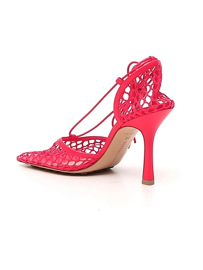 Shop Bottega Veneta Stretch Sandals In Red