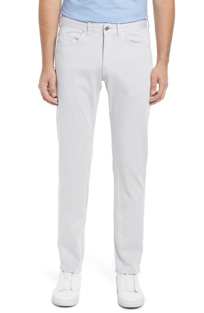 Shop Peter Millar Ultimate Stretch Sateen Five-pocket Pants In Light Grey