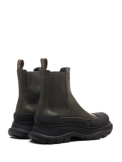 Shop Alexander Mcqueen Tread Slick Chelsea Boots In Green