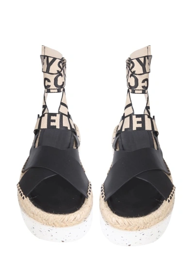 Shop Stella Mccartney Gaia Alter Mat Sandals In Black
