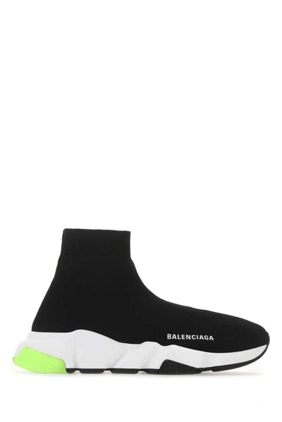 Balenciaga Black & Yellow Speed Sneakers In Black,white | ModeSens