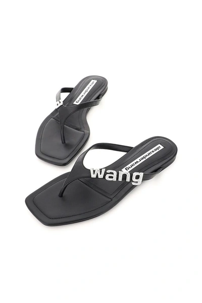 Shop Alexander Wang Ivy Thong Sandals In Black