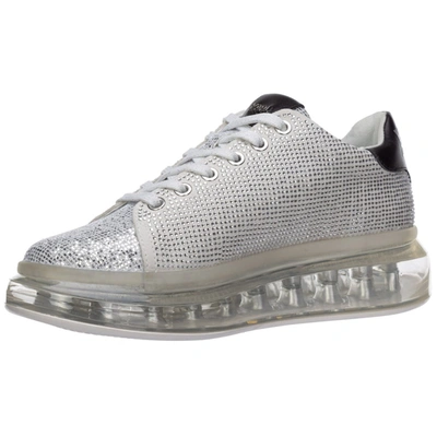 Shop Karl Lagerfeld Kapri Kushion Rhinestone Sneakers In Silver