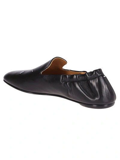 Shop Maison Margiela Kiki Ruched Flat Shoes In Black