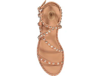 Shop Ash Petra Studded Sandals In Brown