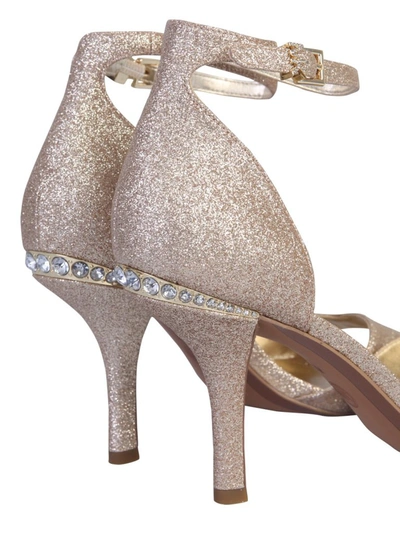 Shop Michael Michael Kors Malinda Glitter Sandals In Gold