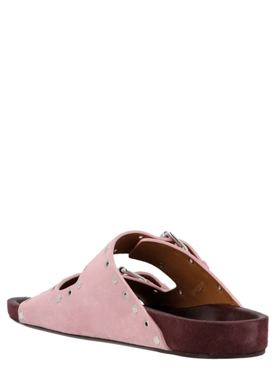 Shop Isabel Marant Lennyo Studded Sandals In Pink