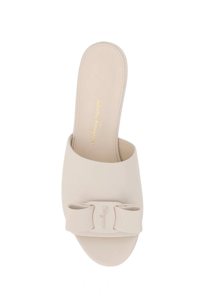 Shop Ferragamo Salvatore  Viva Slide Sandals In White