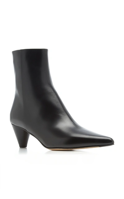 Shop Aeyde Women's Carly Leather Ankle Boots In Black