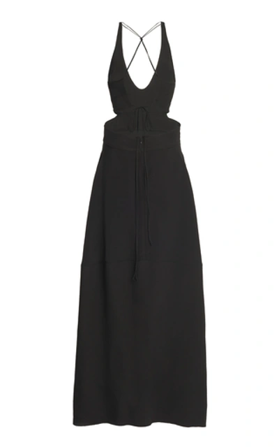 Shop Victoria Beckham Women's Cutout Jersey Maxi Dress In Black