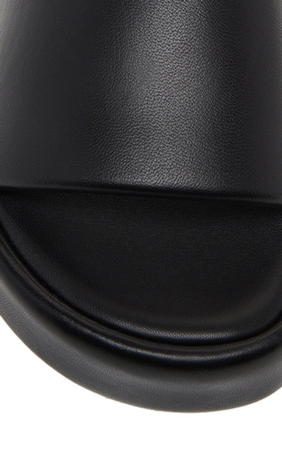 Shop Balenciaga Women's Rise Leather Platform Slide Sandals In Black