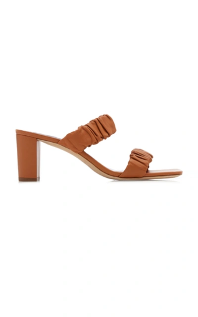 Shop Staud Women's Frankie Leather Sandals In Brown