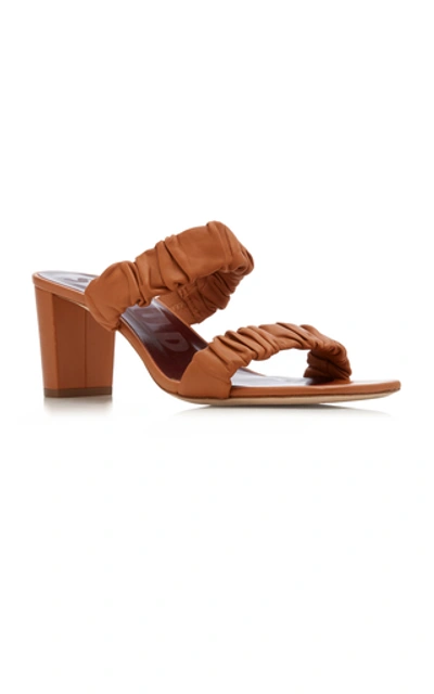 Shop Staud Women's Frankie Leather Sandals In Brown