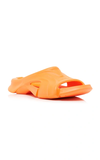 Shop Balenciaga Women's Mold Rubber Slide Sandals In Orange