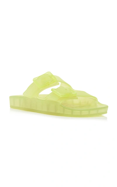 Shop Balenciaga Women's Mallorca Rubber Slide Sandals In Yellow