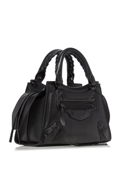 Shop Balenciaga Neo Classic City Mini Leather Bag In Black