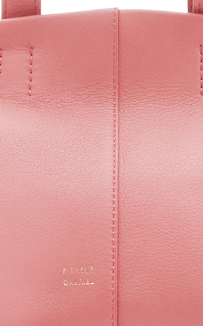 Shop Mansur Gavriel Mini Tulipano Leather Tote Bag In Pink