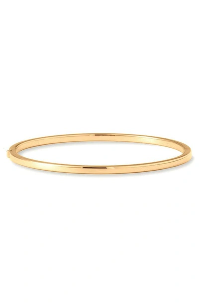 Shop Roberto Coin Thin 18k Gold Oval Bangle In Yellow Gold
