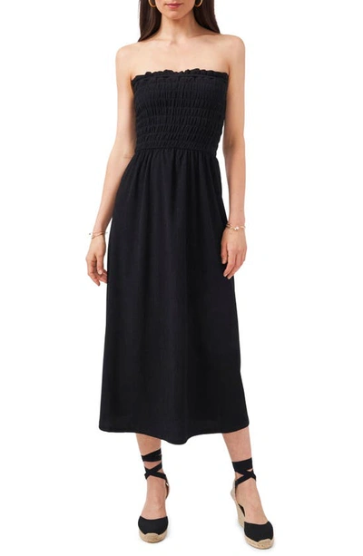Shop 1.state Strapless Smocked Maxi Dress In Rich Black