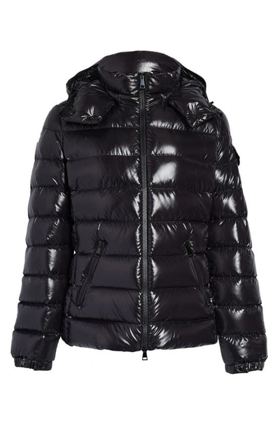 Shop Moncler Bady Water Resistant Hooded Down Puffer Jacket In Black