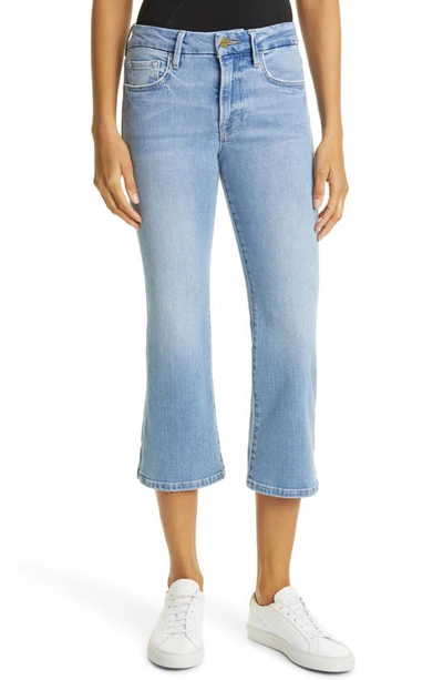 Shop Frame Le Pixie High Waist Slit Crop Bootcut Jeans In Tropic