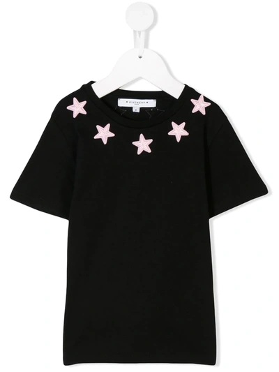 Shop Givenchy Star-appliqué T-shirt In Black