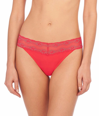 Shop Natori Bliss Perfection One-size Thong In Tango/mineral