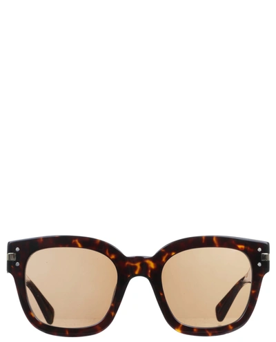 Shop Amiri Tortoise Logo Sunglasses In Brown